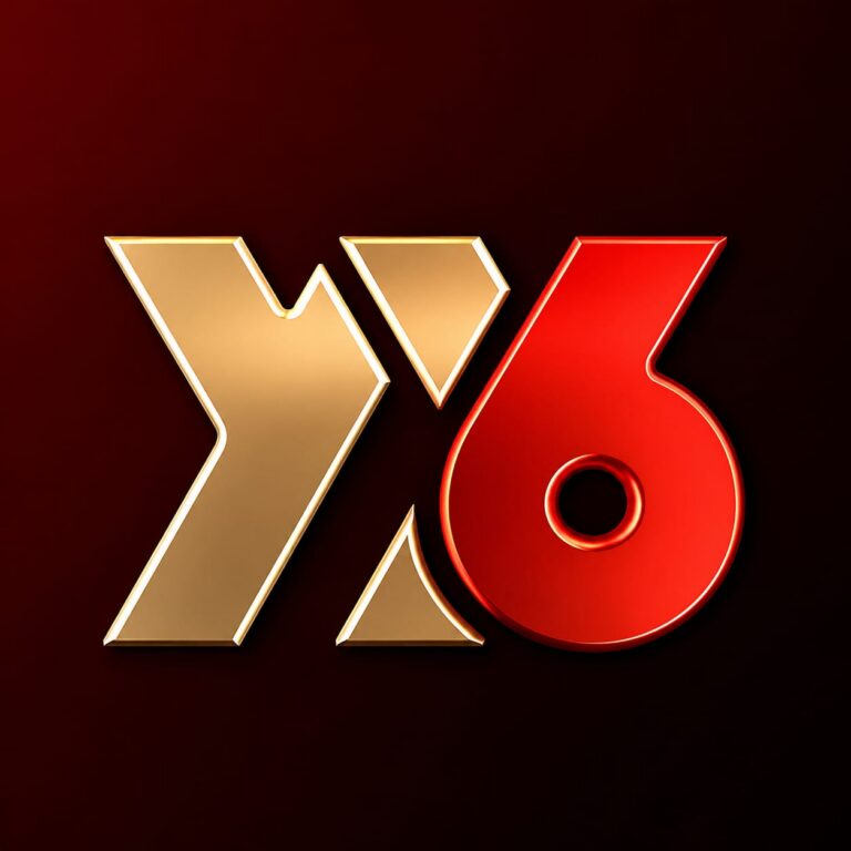 YY6 Game official logo featuring a gold "Y" and bold red "6" on a dark red gradient background.